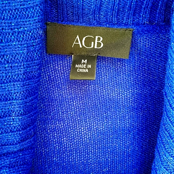 NWT AGB Sparkly Tunic Sweater in Cobalt Blue! - Picture 3 of 6